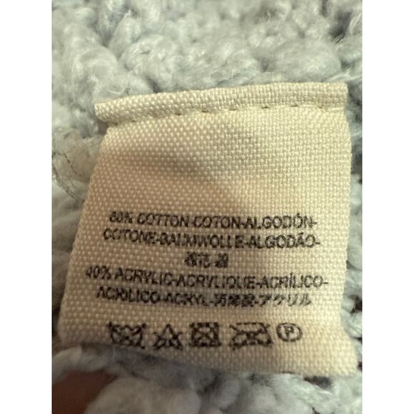 Free People Gray Open Knit Long Sleeve High Low Mock Neck Sweater Top Size XS - Picture 4 of 4